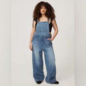Torrid Wide Leg Suspender Overalls 18R